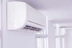 Ductless air conditioner unit indoors